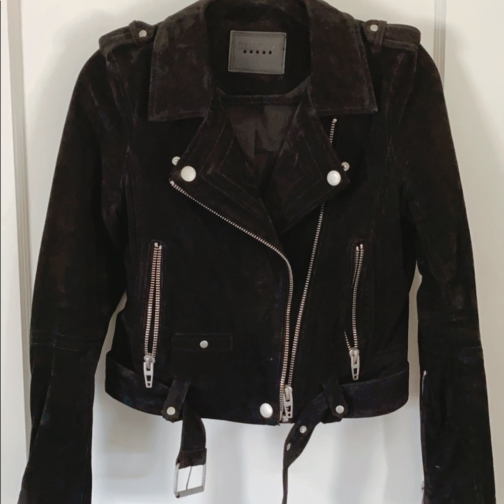 Blank NYC Black Suede Moto Jacket